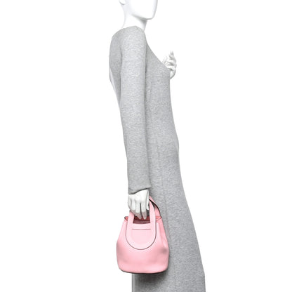 Hermes Taurillon Clemence Swift In-The-Loop 18 Bag Rose Sakura 2 of 11