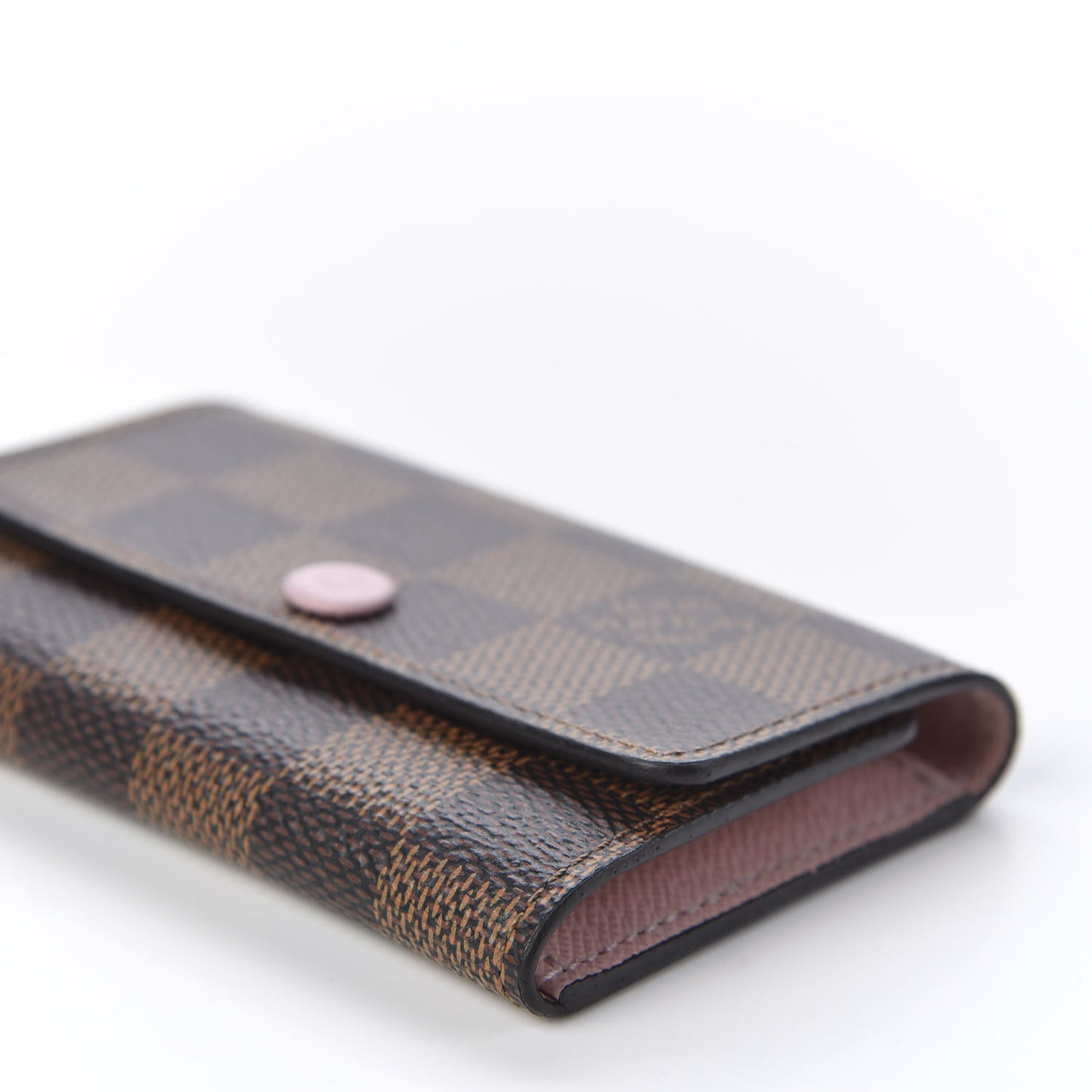 Damier Ebene Multicles 6 Key Holder Rose Ballerine