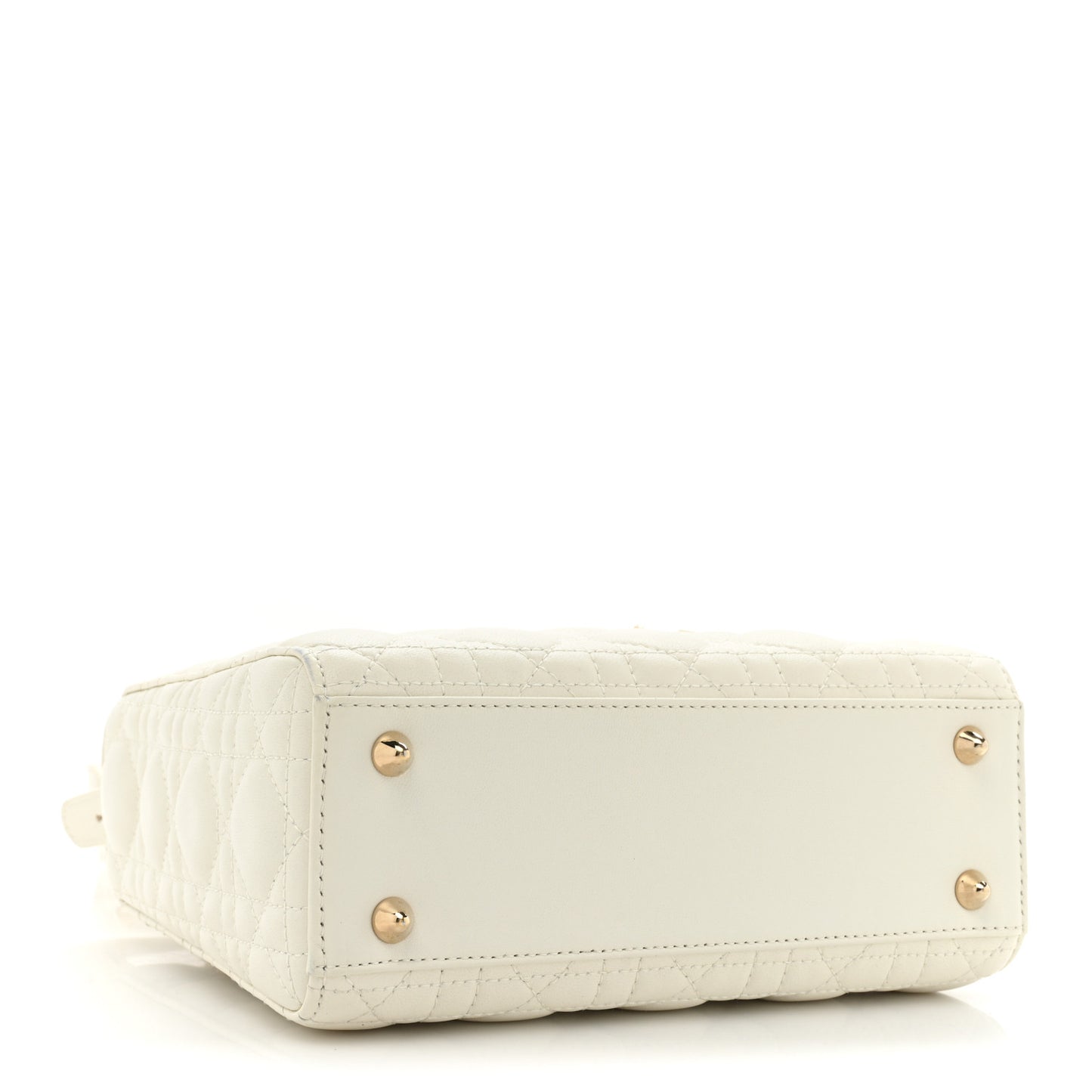 Lambskin Cannage Small My ABCDior Lady Dior White