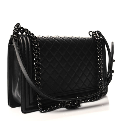 Chanel Calfskin Quilted New Medium Boy Flap So Black 3 of 11