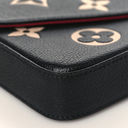 Louis Vuitton Empreinte Monogram Giant Felicie Pochette Black Beige 8 of 10
