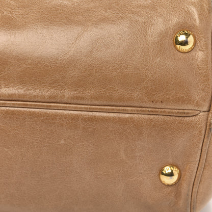 Prada Vitello Shine Top Handle Bag Sughero 12 of 13