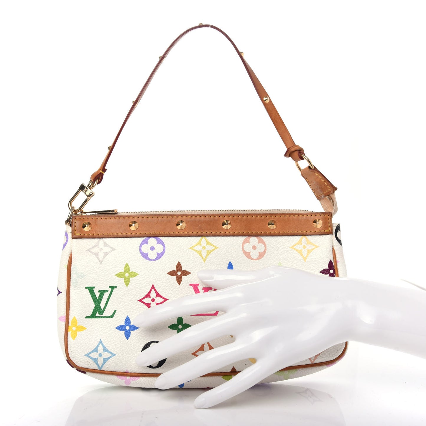 Monogram Multicolor Pochette Accessories White