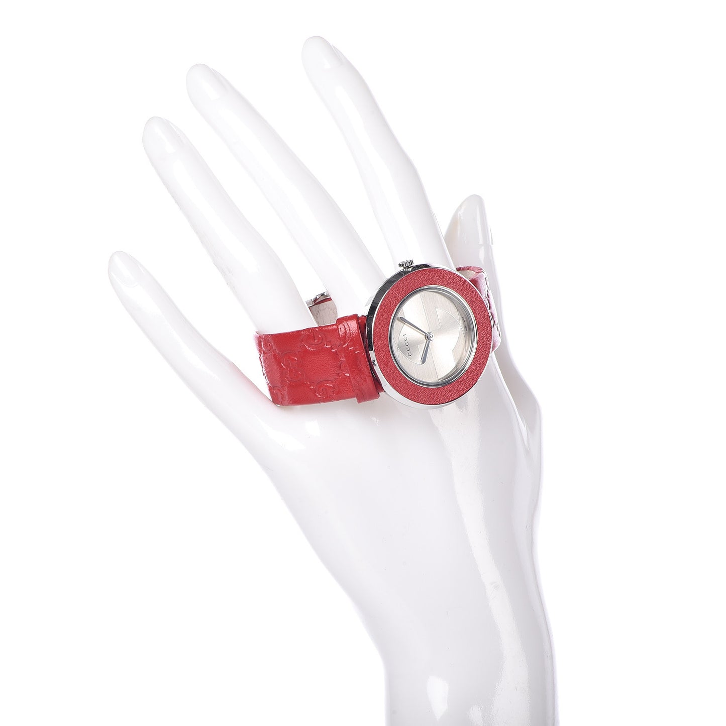 Stainless Steel Calfskin 36mm U-Play Quartz Watch Red