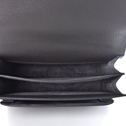 Saint Laurent Grained Calfskin Medium Monogram Sunset Satchel Fog 5 of 12