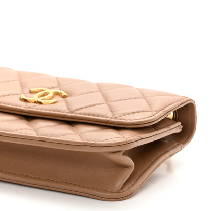 Chanel Lambskin Quilted Pillow Crush Flap Phone Holder With Chain Beige 11 of 12