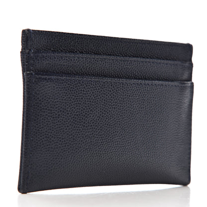 Chanel Caviar Timeless CC Card Holder Wallet Navy 3 of 9
