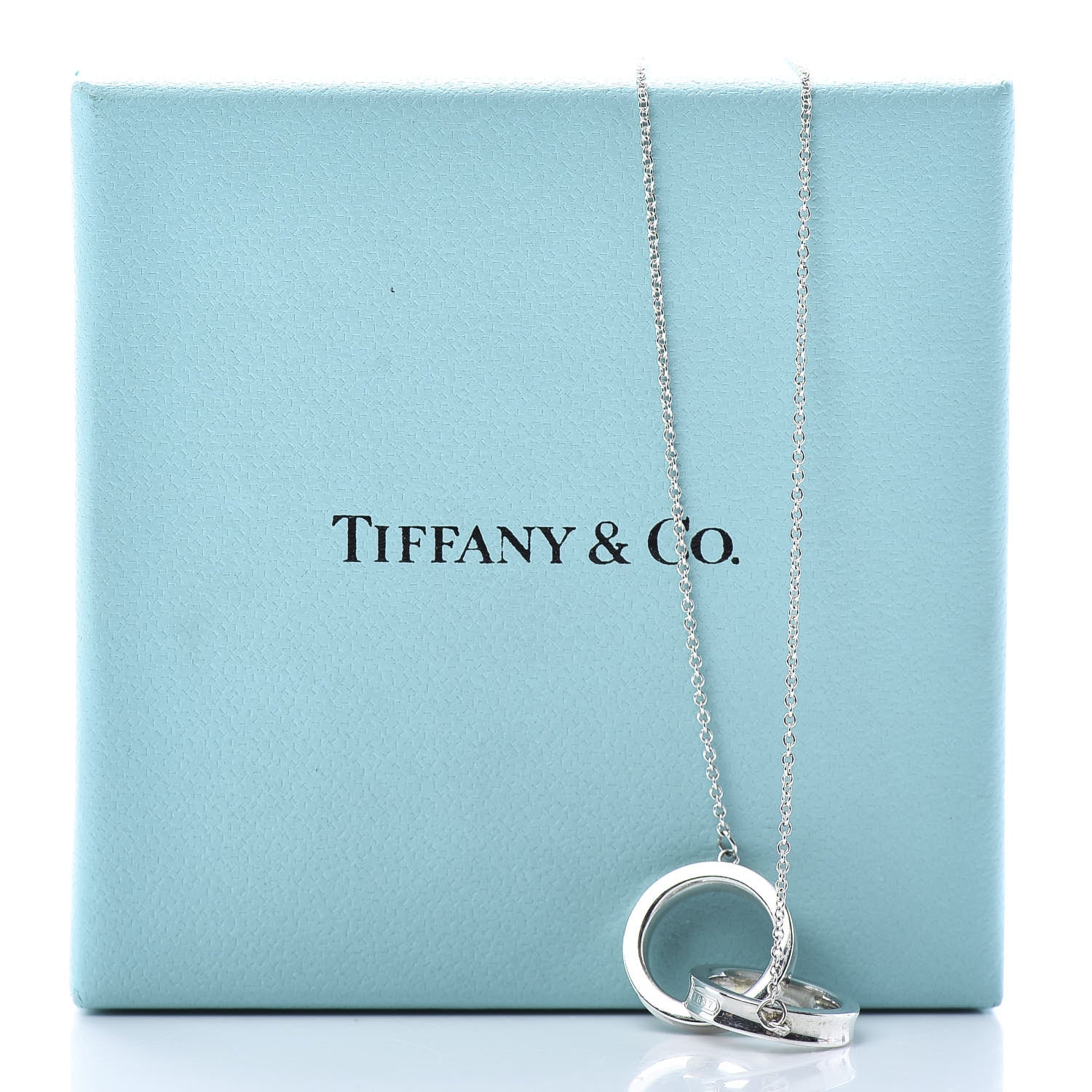 Tiffany Sterling Silver 1837 Interlocking Circles Pendant Necklace 7 of 7