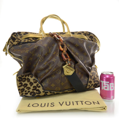 Louis Vuitton Monogram Leopard Pleated Steamer Bag 2 of 10