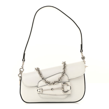 Gucci Demetra Mini Horsebit 1955 Asymmetric Shoulder Bag Great White 1 of 12