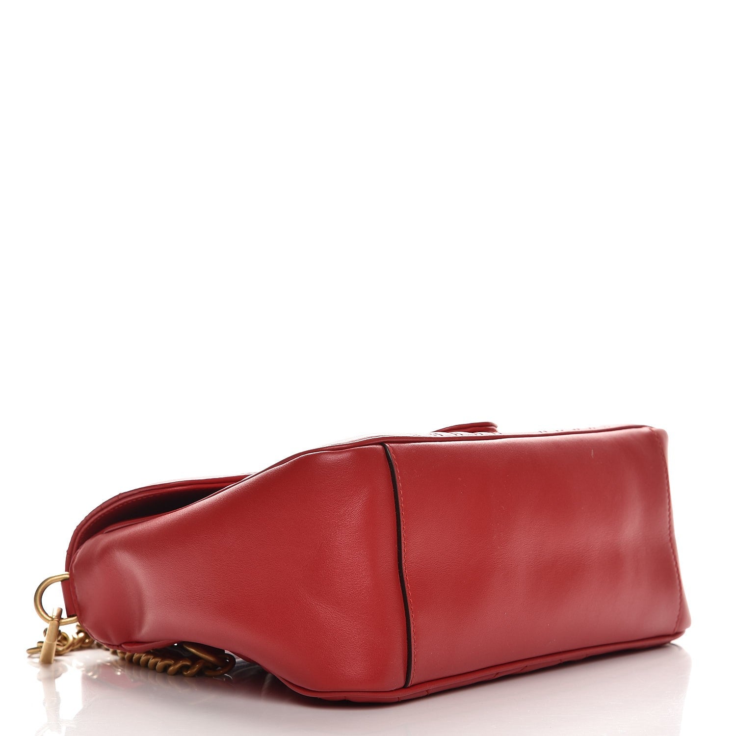 Gucci Calfskin Matelasse Small GG Marmont Top Handle Shoulder Bag Hibiscus Red 5 of 9
