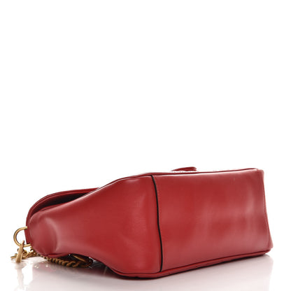 Gucci Calfskin Matelasse Small GG Marmont Top Handle Shoulder Bag Hibiscus Red 5 of 9
