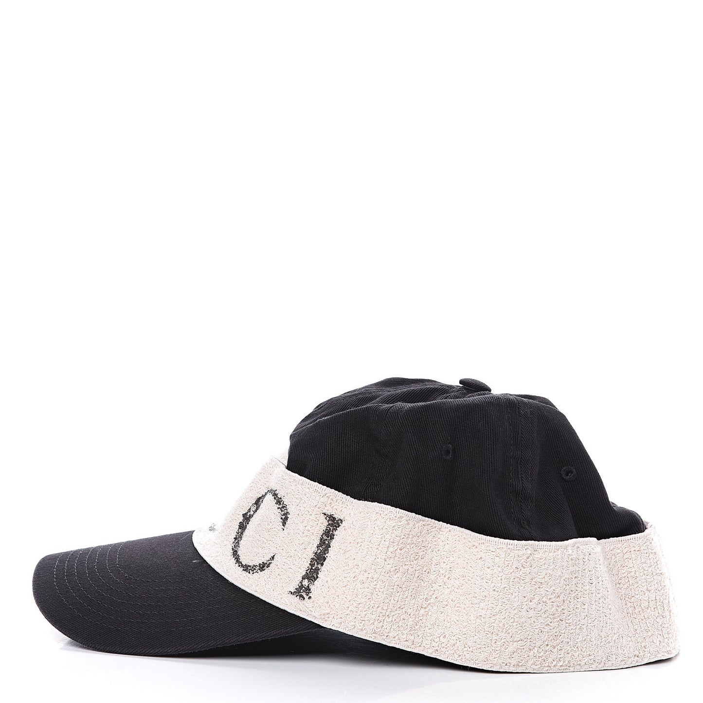 Gabardine Baseball Hat with Headband M Black