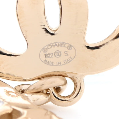 Chanel Crystal CC No 5 Drop Earrings Gold 4 of 5