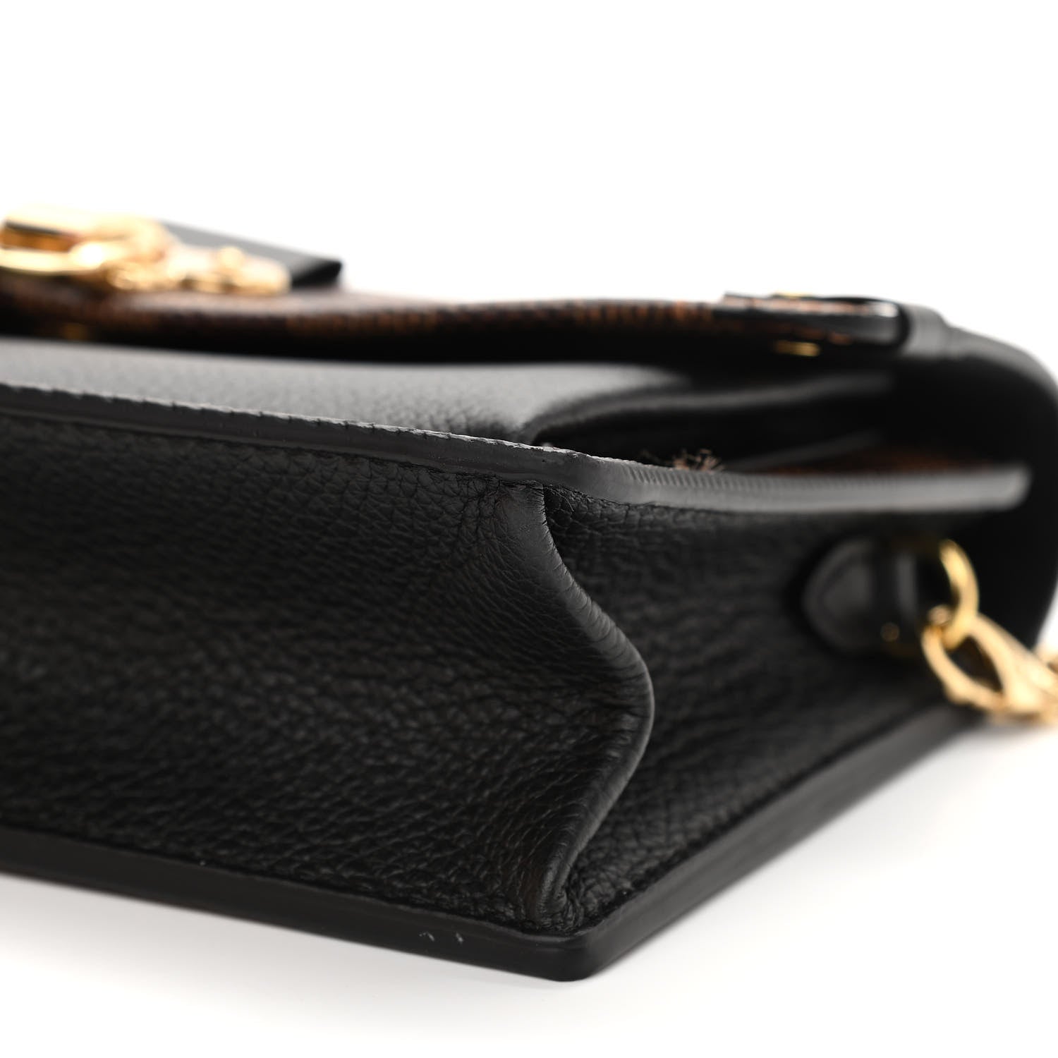 Louis Vuitton Damier Ebene Vavin Chain Wallet Black 9 of 10