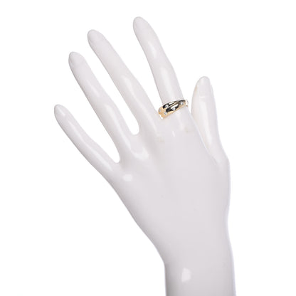 Tiffany 18K Yellow Gold Platinum Diamond Etoile Twist Band Ring 54 6.75 2 of 6