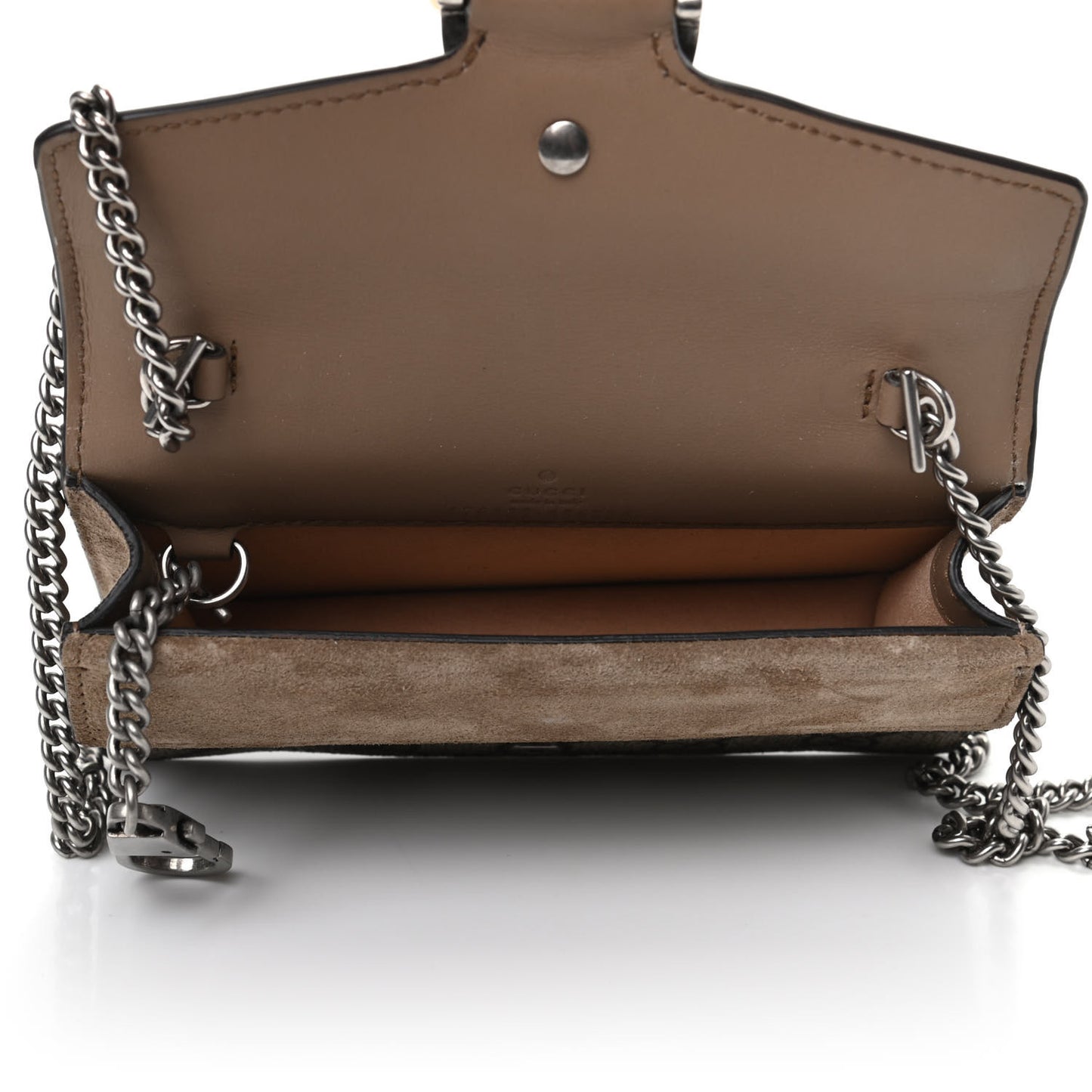 GG Supreme Monogram Super Mini Dionysus Shoulder Bag Taupe