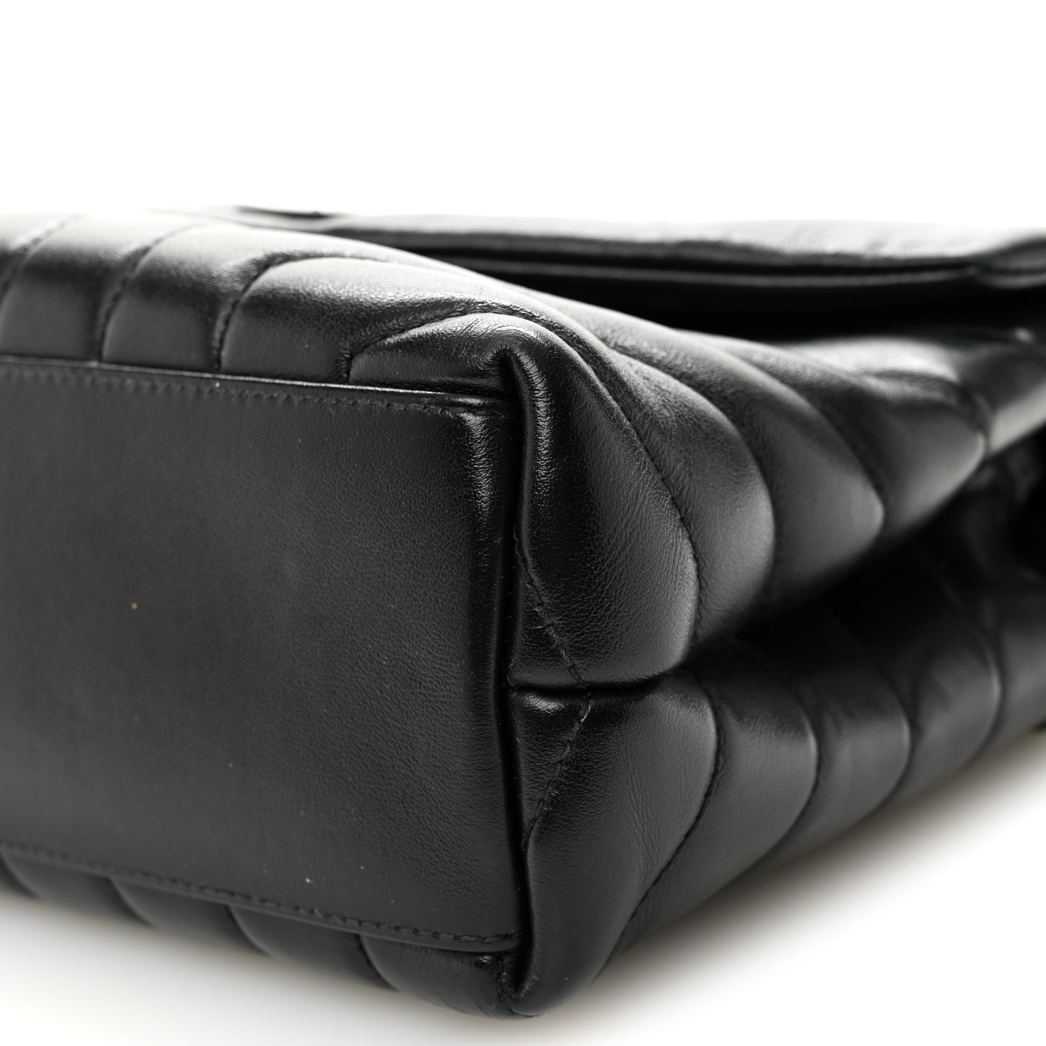 Saint Laurent Calfskin Y Quilted Monogram Monochrome Small Loulou Chain Satchel Black 9 of 9