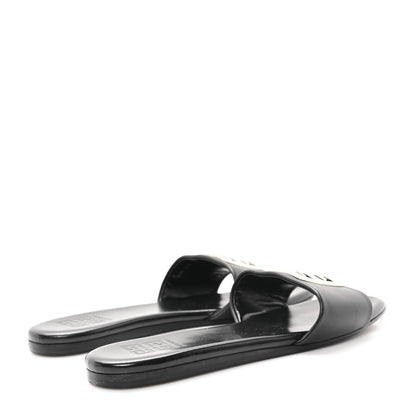 Givenchy Lambskin 4G Plaque Flat Sandals 38 Black 5 of 9