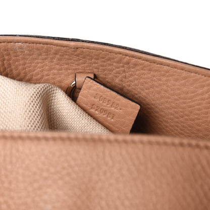 Gucci Pebbled Calfskin Medium Soho Chain Shoulder Bag Rose Beige 6 of 9