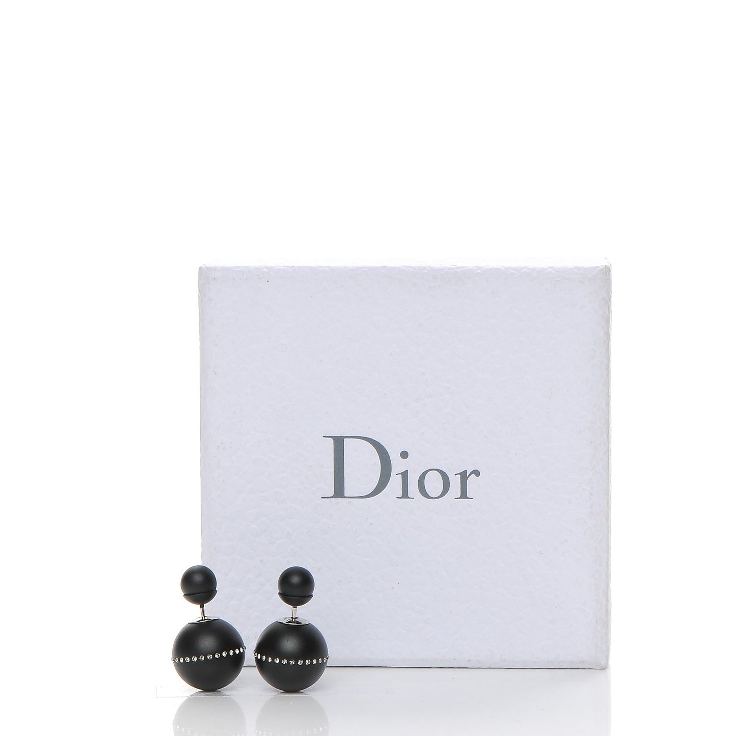 Crystal Mise En Dior Tribal Earrings Black