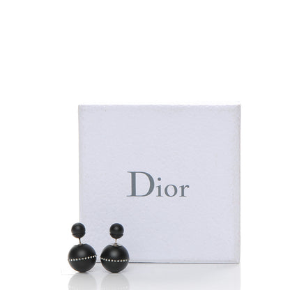 Christian Dior Crystal Mise En Dior Tribal Earrings Black 6 of 6