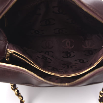 Chanel Lambskin Chevron Quilted Camera Case Brown 4 of 16