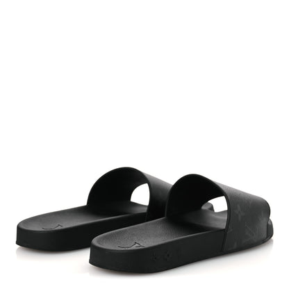 Louis Vuitton Monogram Eclipse Mens Waterfront Mules 7 Black 5 of 11
