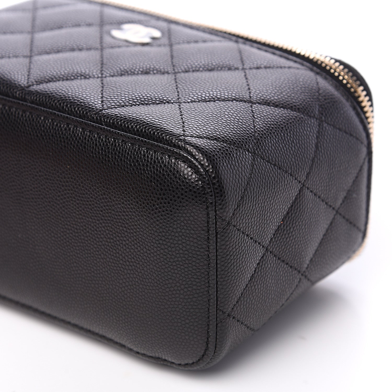 Chanel Caviar Quilted Small Vanity Case With Chain Black 8 of 9