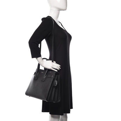 Saint Laurent Grained Calfskin Small Sac De Jour Black 2 of 11