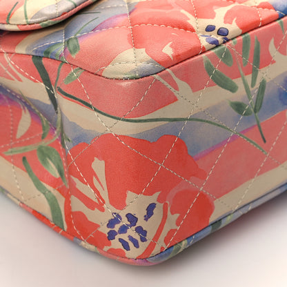 Chanel Lambskin Quilted Floral Jumbo Single Flap Multicolor 9 of 10