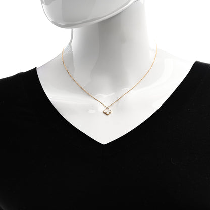 Van Cleef & Arpels 18K Yellow Gold Mother of Pearl Sweet Alhambra Pendant Necklace 2 of 6