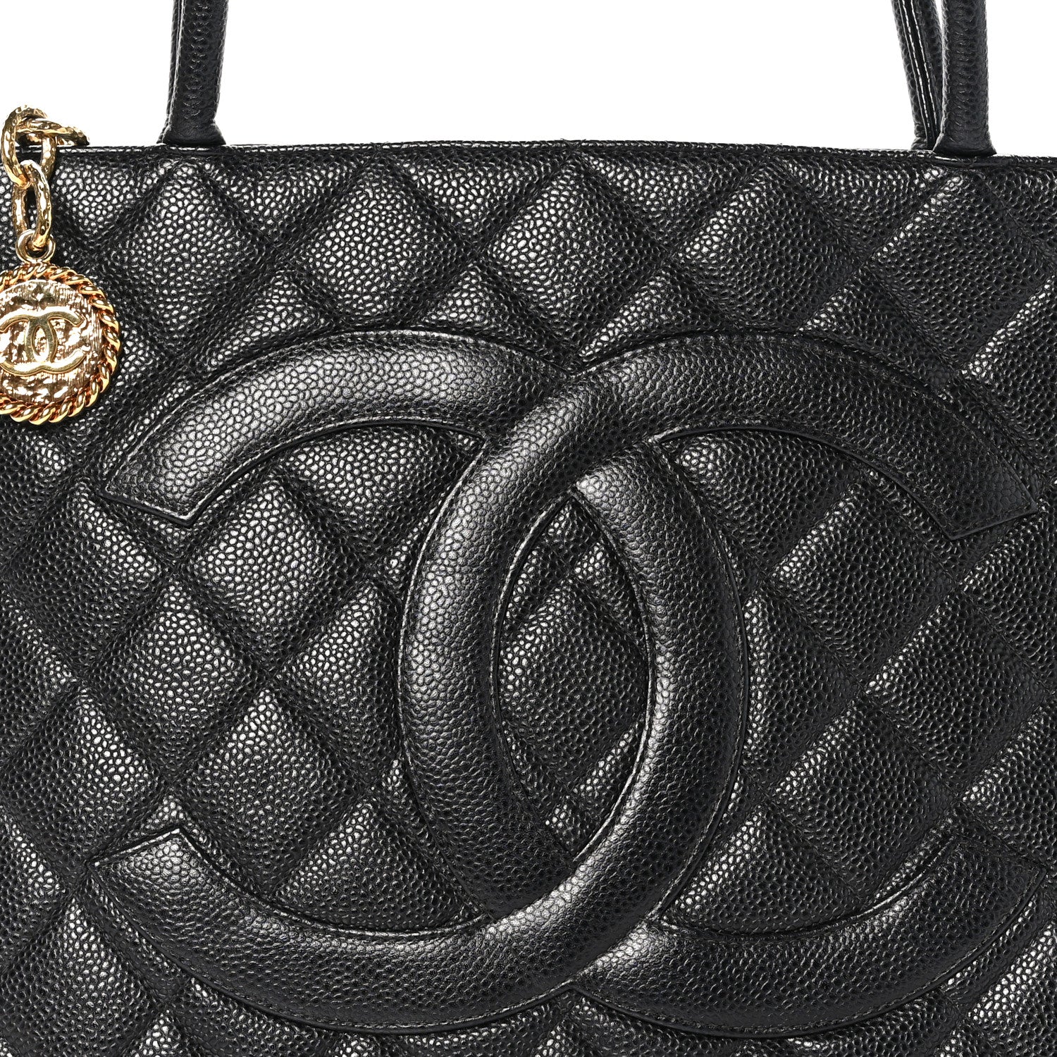 Chanel Caviar Quilted Medallion Tote Black 8 of 11