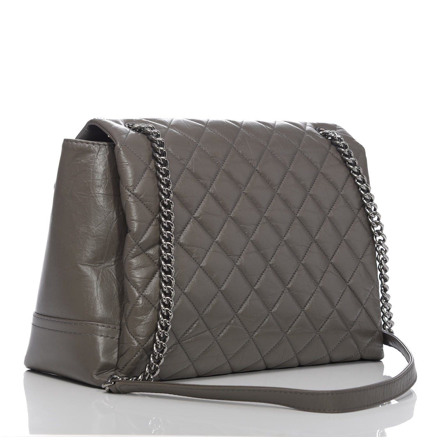 Chanel Aged Calfskin Medium Lady Pearly Flap Grey 3 of 10