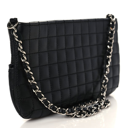 Chanel Lambskin Camellia No. 5 Chain Pouch Black 2 of 9