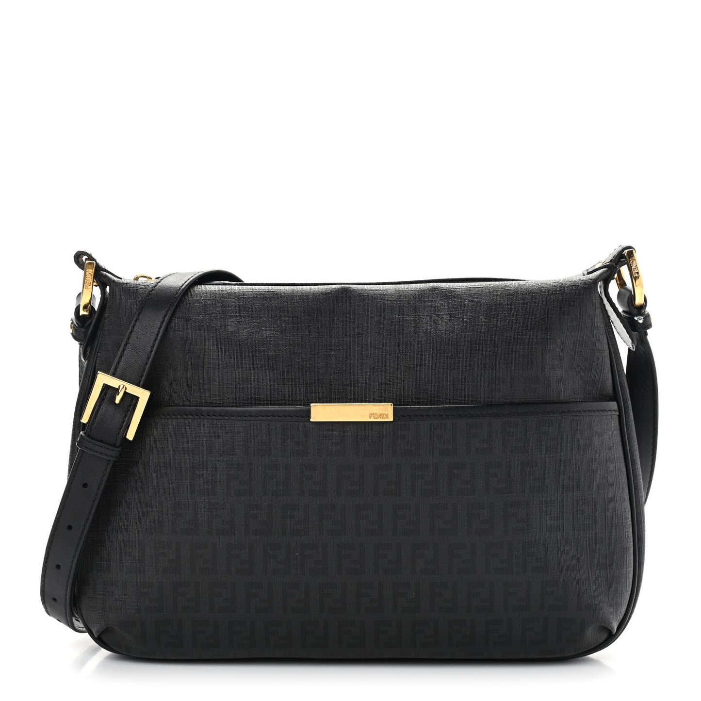 Zucchino Spalmati Vitello Messenger Bag Black