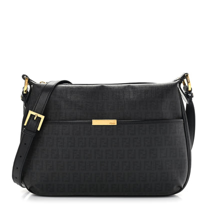 Fendi Zucchino Spalmati Vitello Messenger Bag Black 1 of 24