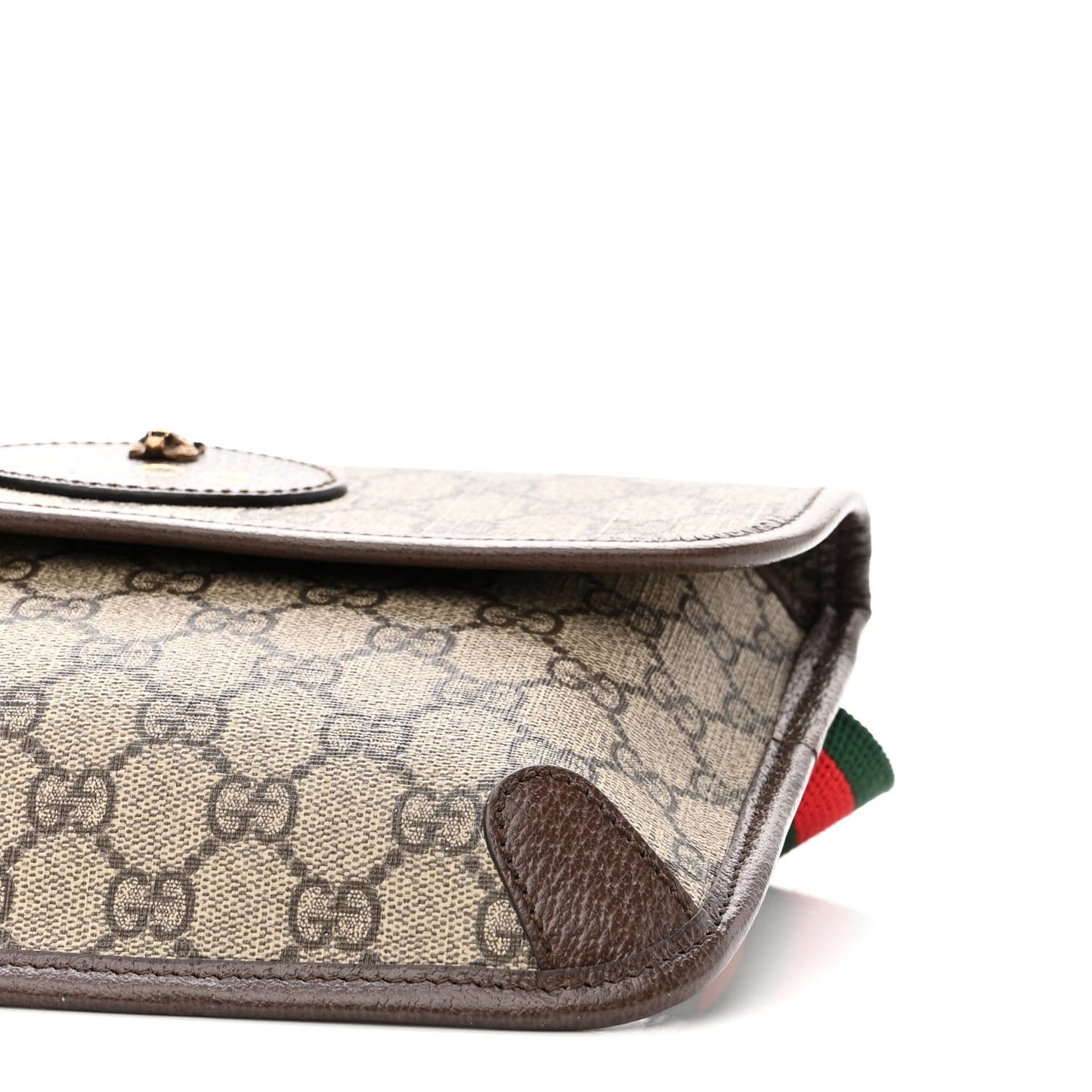 GG Supreme Monogram Neo Vintage Web Belt Bag Brown