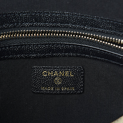 Chanel Caviar Quilted Medium Vintage Mademoiselle Cosmetic Case Black 5 of 7