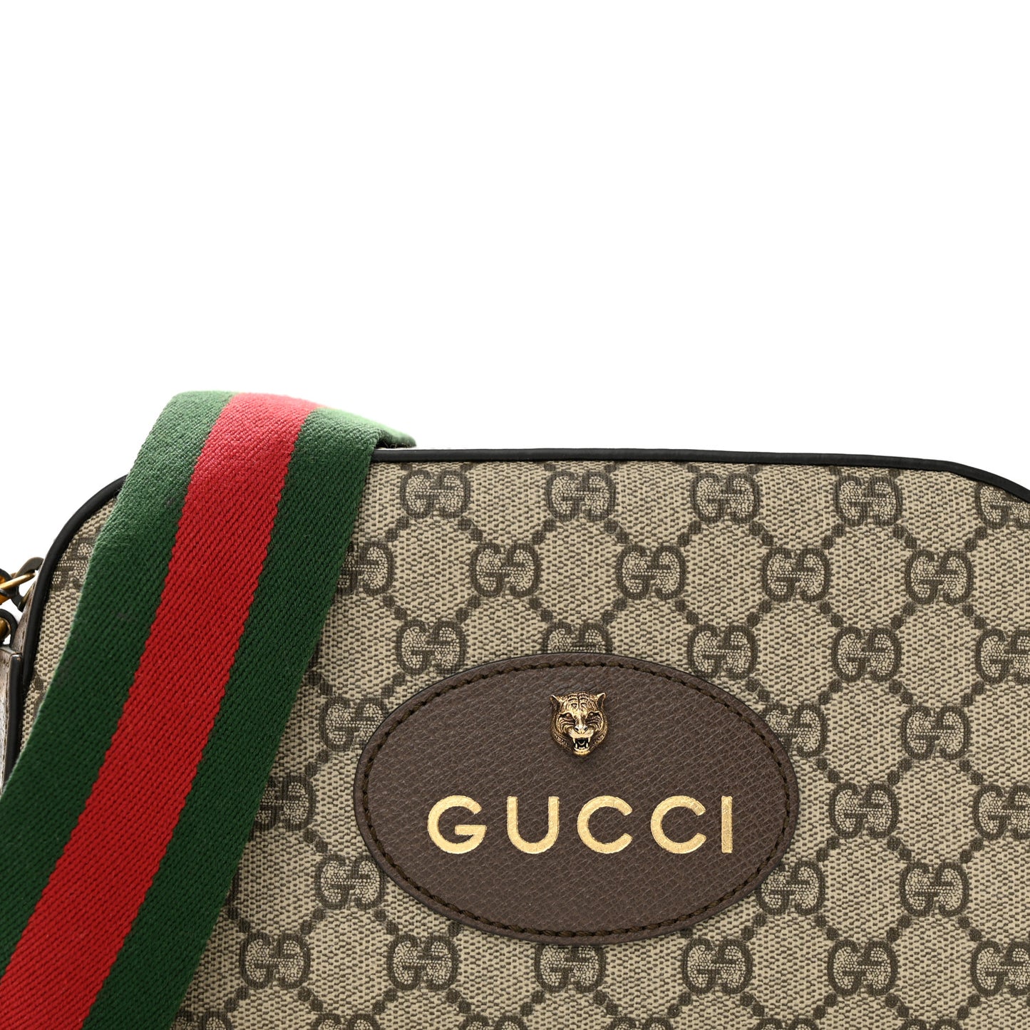 GG Supreme Monogram Web Neo Vintage Shoulder Bag Beige New Acero Crop