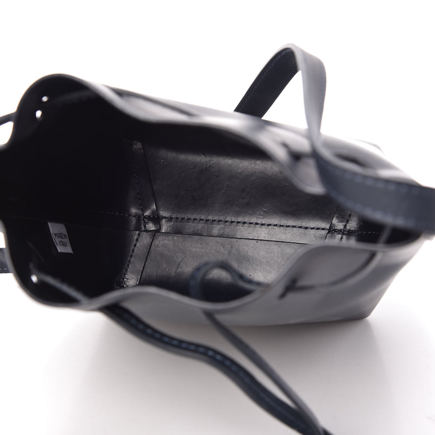 Calfskin Mini Bucket Bag Blu