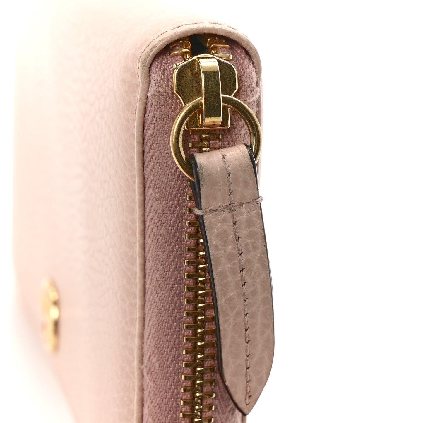Dollar Calfskin GG Marmont Zip Around Wallet Perfect Pink