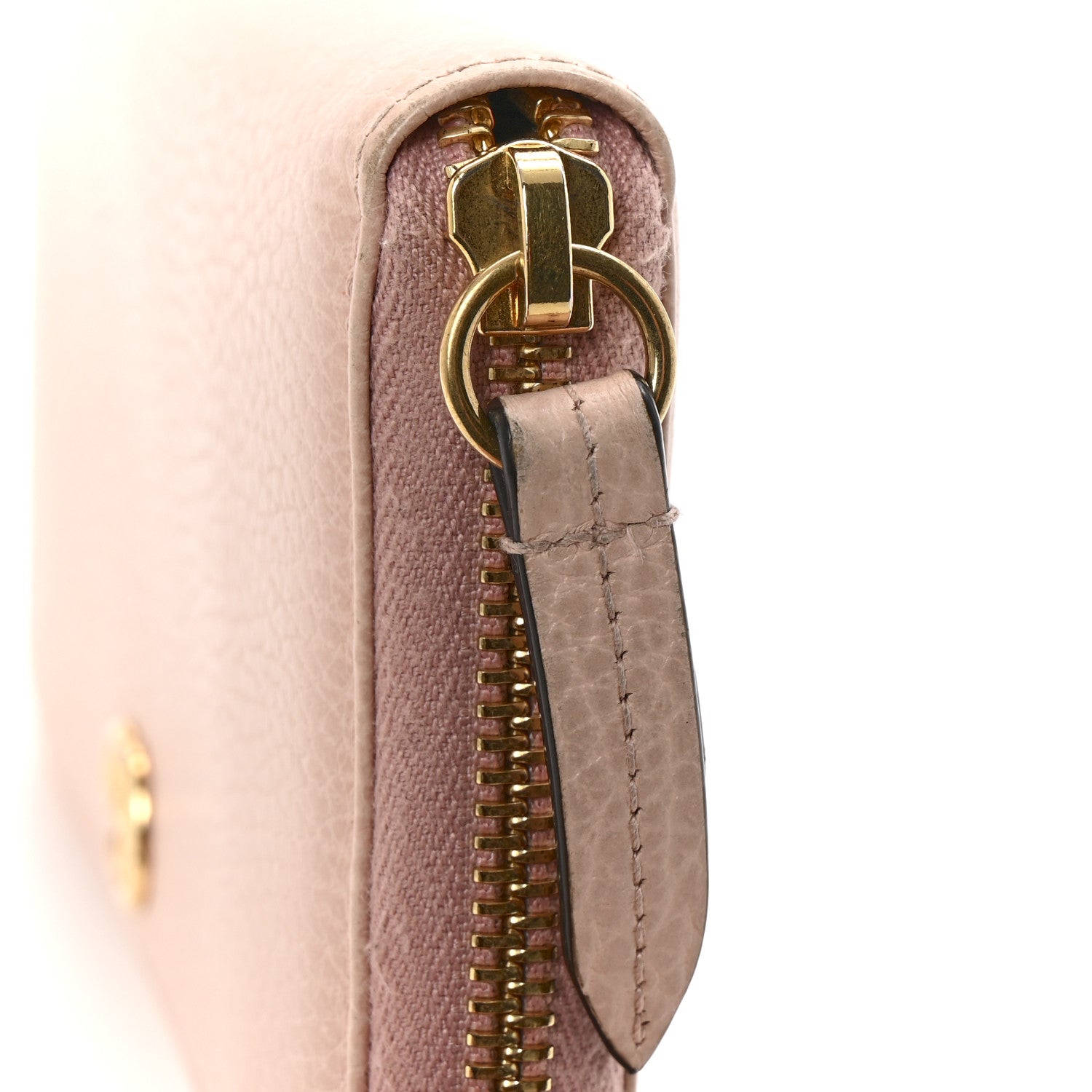 Gucci Dollar Calfskin GG Marmont Zip Around Wallet Perfect Pink 9 of 13
