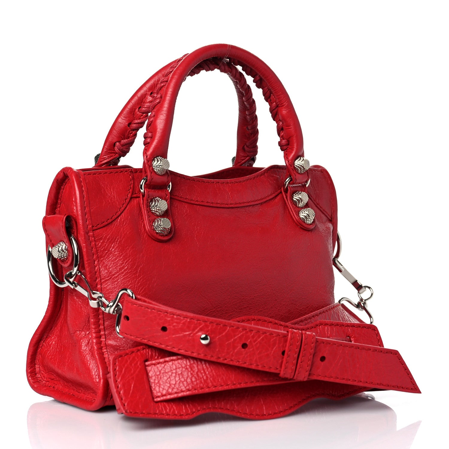 Balenciaga Agneau Giant 12 Silver Hardware Mini City Rouge Cardinal 3 of 9