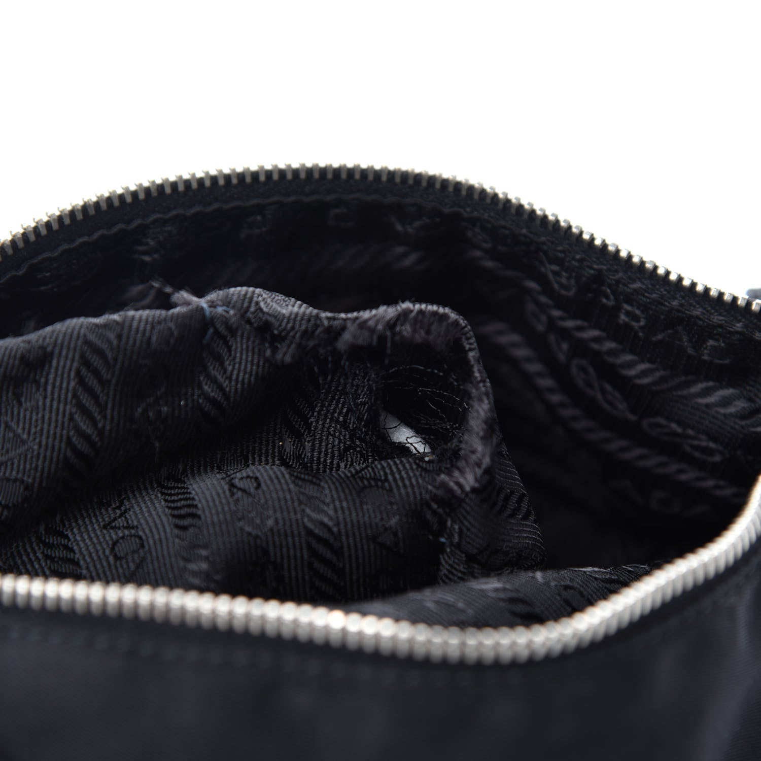 Prada Tessuto Nylon Pochette Bag Black 6 of 10