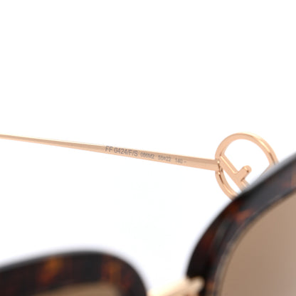 Fendi Acetate Metal F is Fendi FF Square Cat Eye Sunglasses FF 0424/F/S Havana 5 of 6