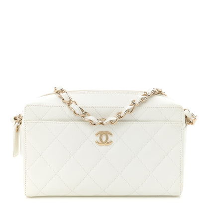 Chanel Caviar Quilted Camera Case White 1 of 10