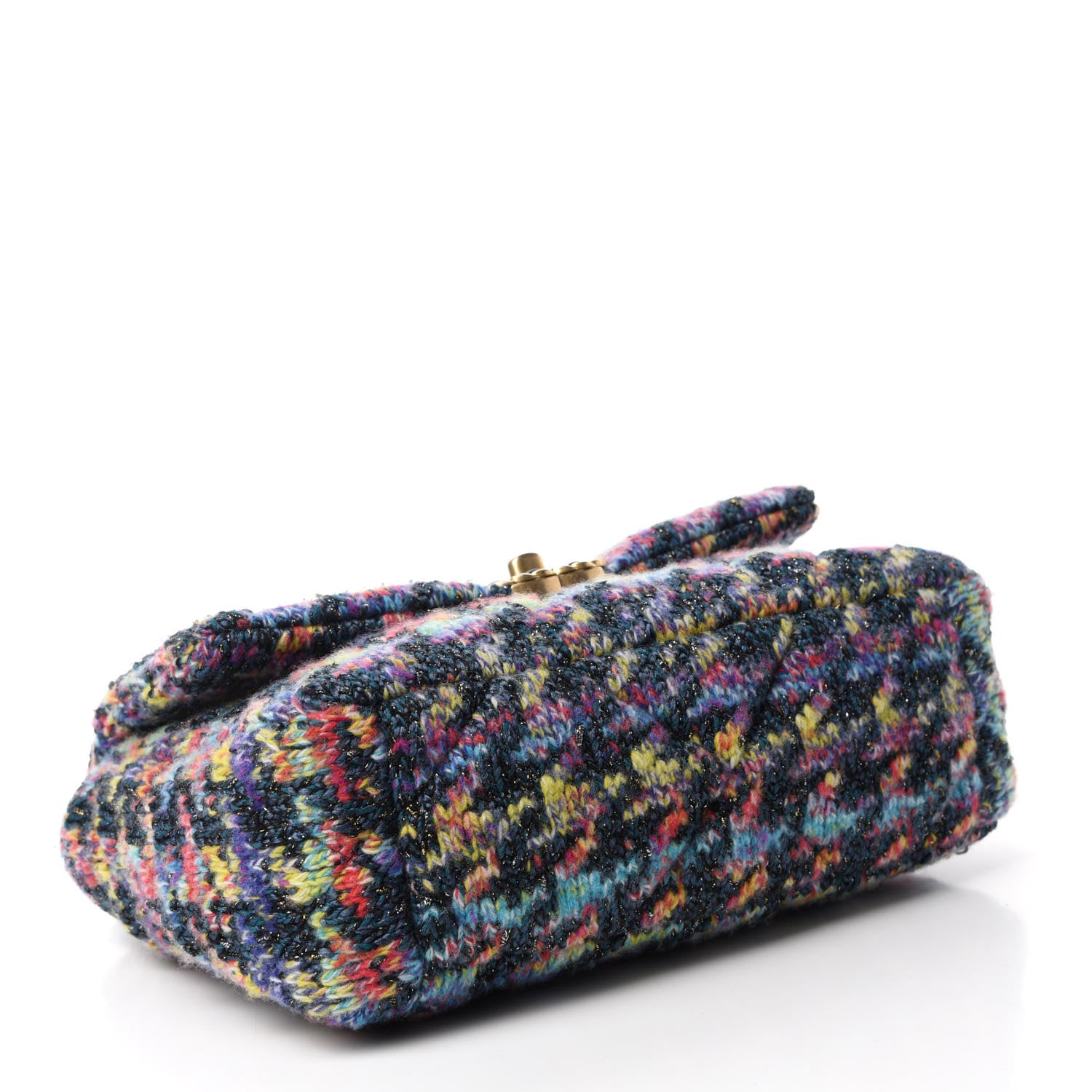 Chanel Tweed Quilted Medium Chanel 19 Flap Dark Multicolor 4 of 11
