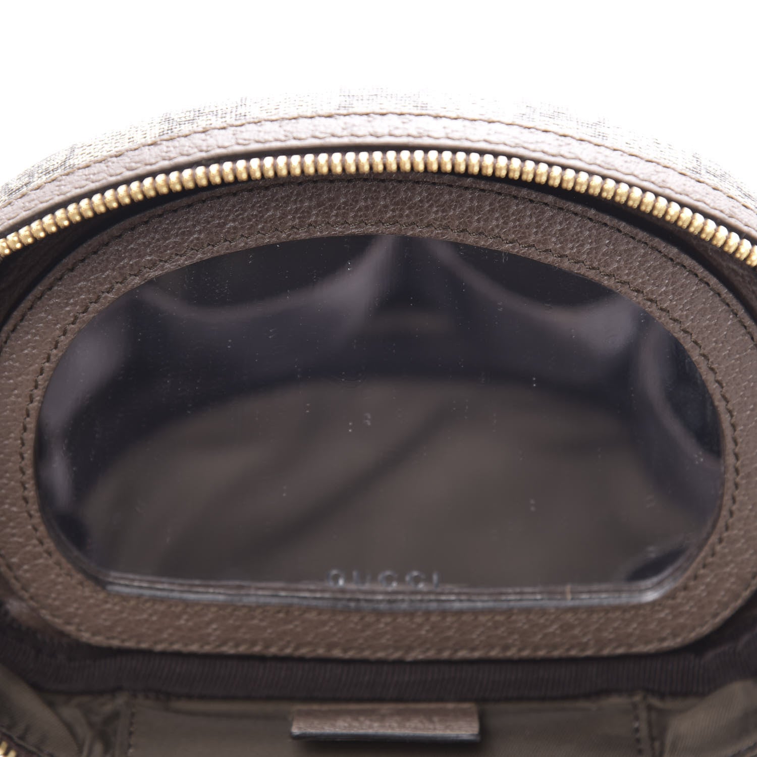 Gucci GG Supreme Monogram Textured Calfskin Web Ophidia Vanity Cosmetic Case Beige Ebony New Acero 8 of 8