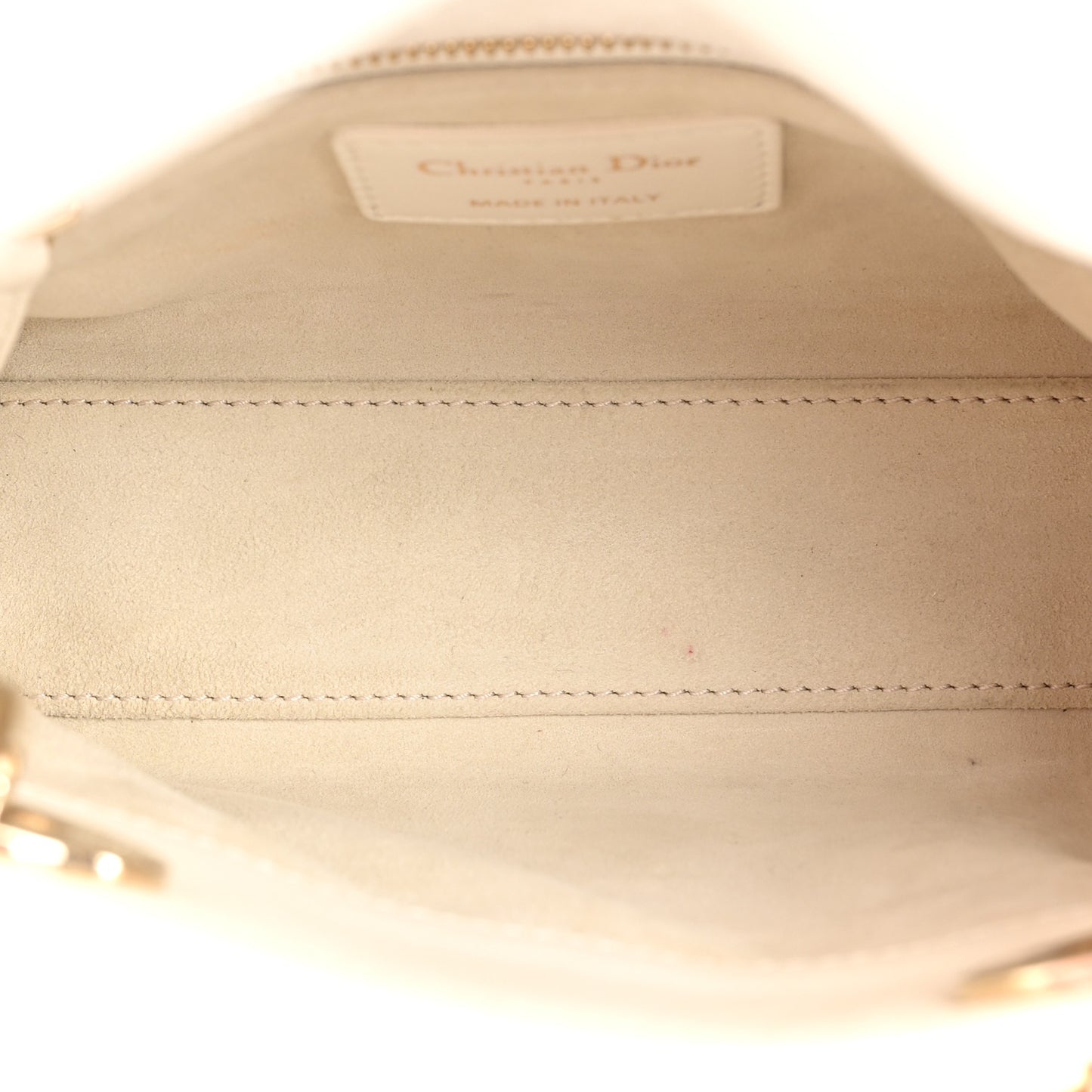 Lambskin Cannage DiorAmour Mini Lady Dior White